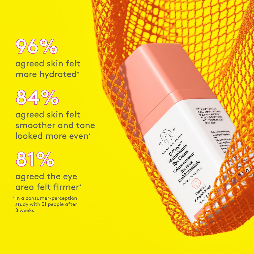 Drunk Elephant C-Tango Eye Cream with Deluxe Sample – Vitamin C & Peptides