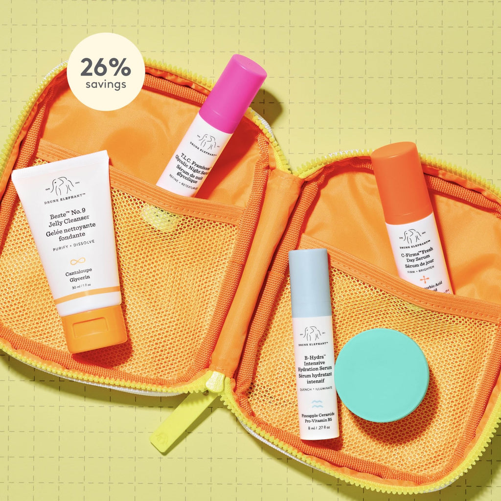 Drunk Elephant The Littles Kit – 5 Travel‑Friendly A.M. & P.M. Skincare Essentials