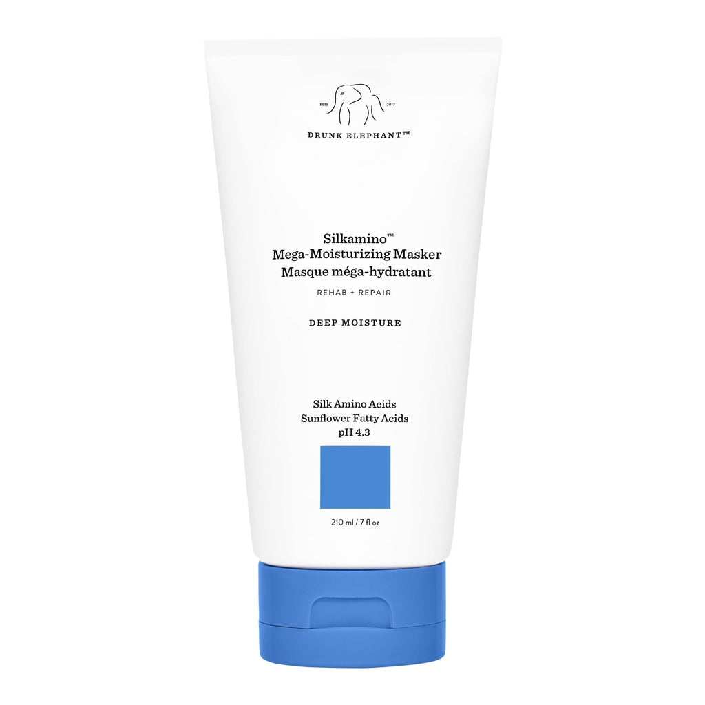Drunk Elephant Silkamino Mega-Moisturizing Masker – Silk Amino Acids, 210 ml / 7 fl oz | Clean, Sulfate-Free