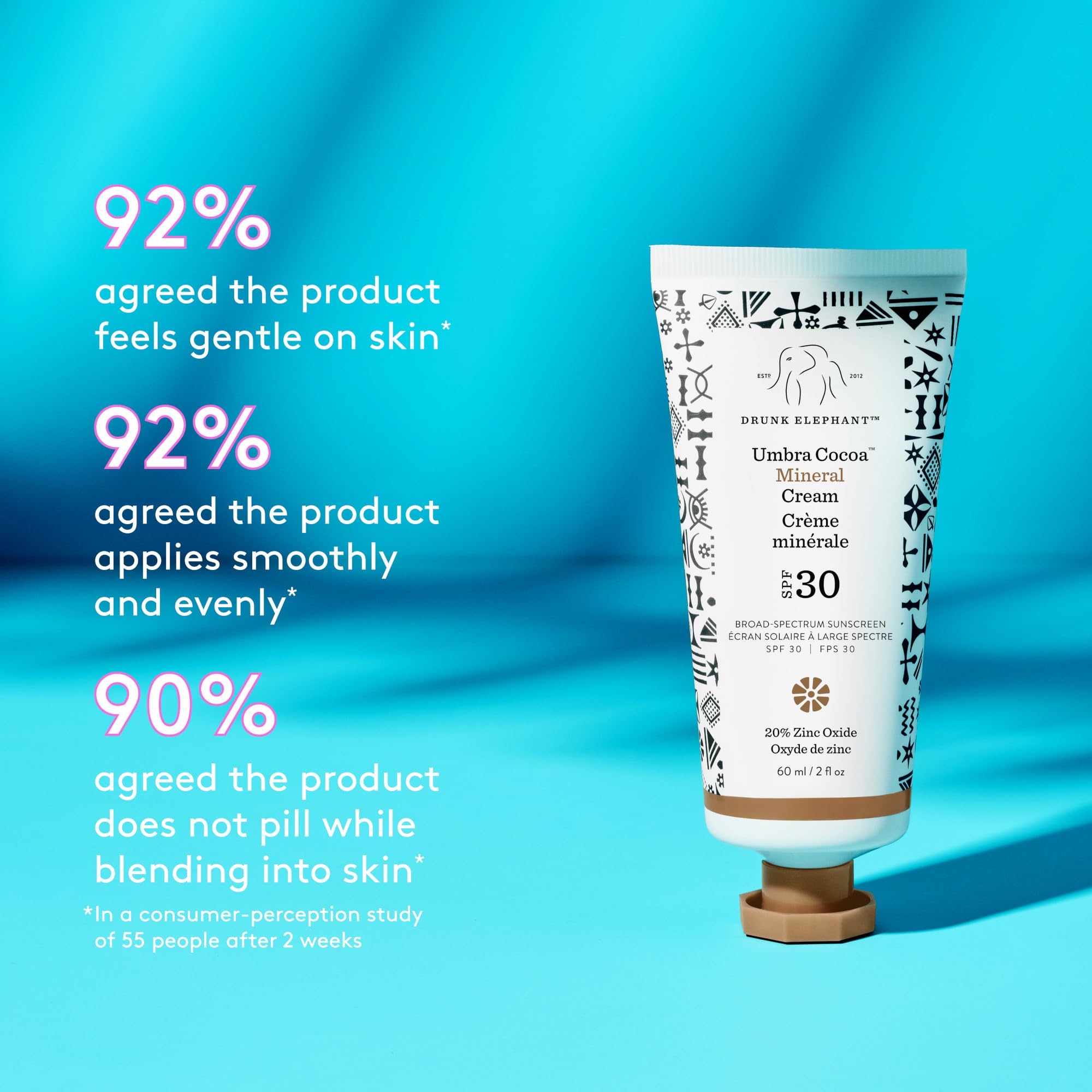 Drunk Elephant Umbra Cocoa Mineral Cream SPF 30 – Clean Mineral Sunscreen