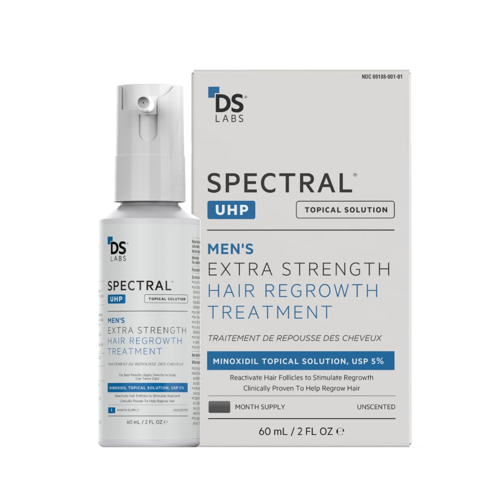 DS Laboratories Spectral.UHP 5% Minoxidil Hair Density Serum for Men – Extra Strength Crown Thinning, 60mL