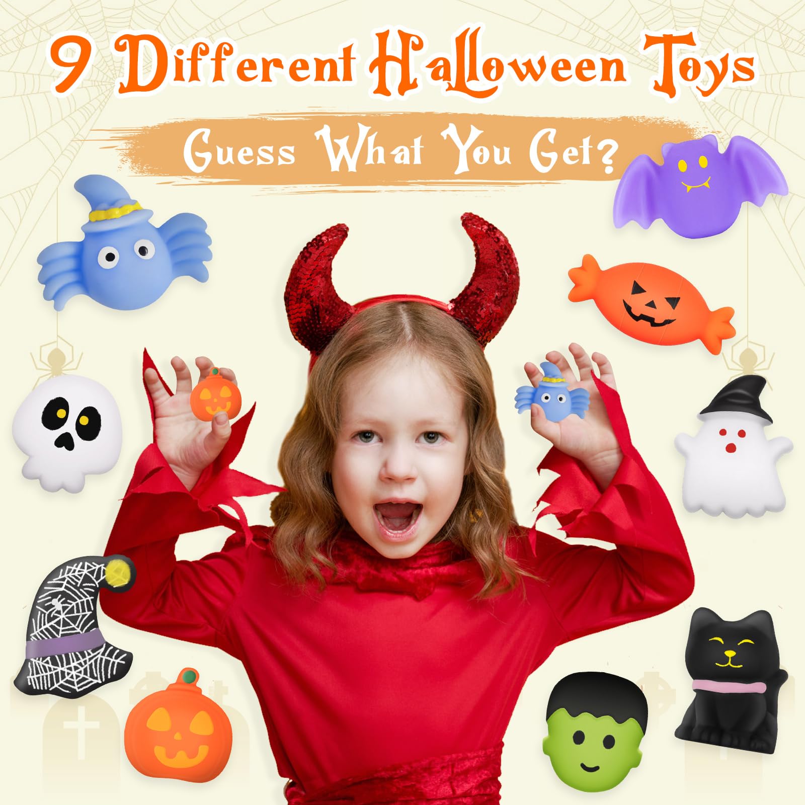 Duchong 9-Pack Halloween Bath Bombs for Kids – Surprise Toy Inside, Treat Bags Gift