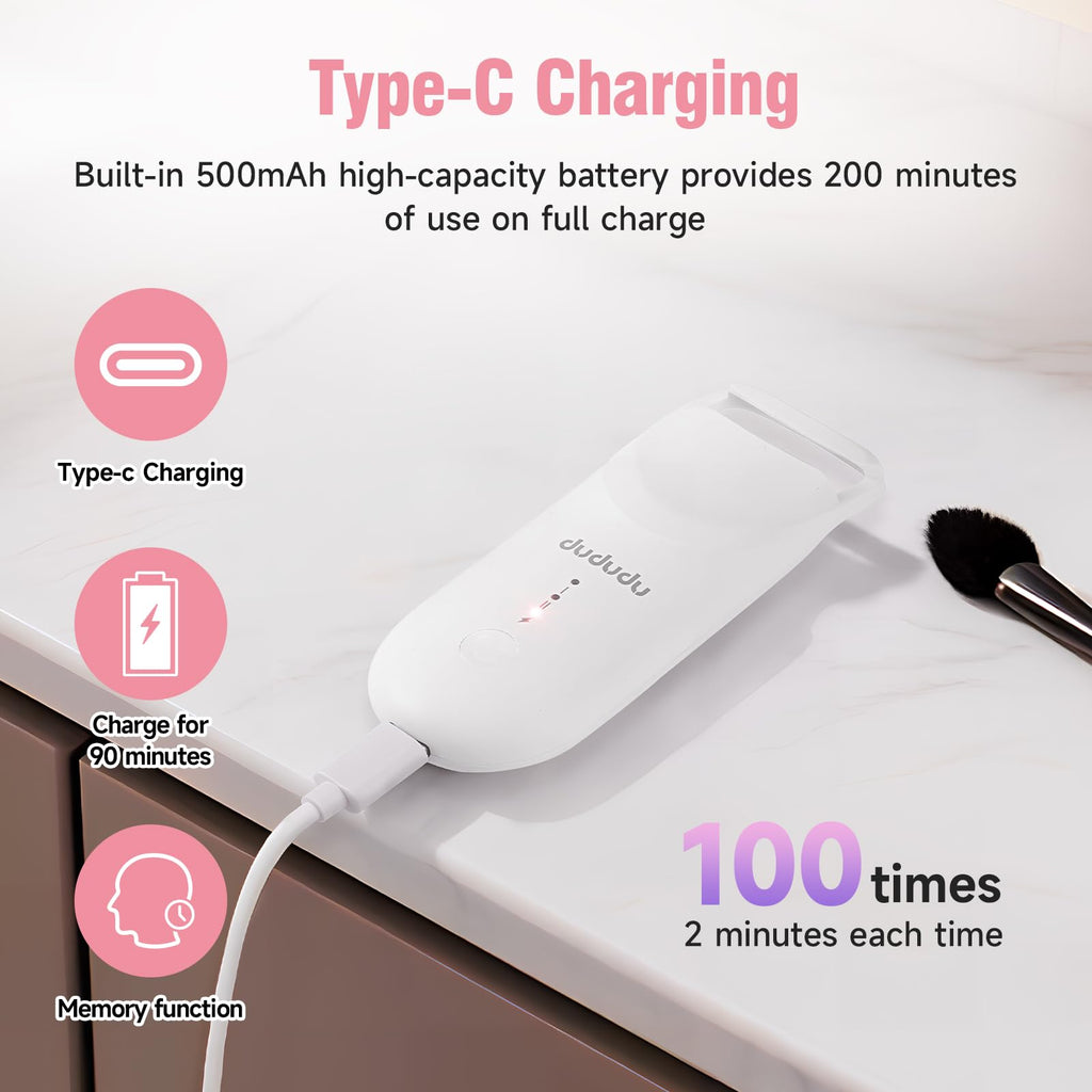 DUDUDU Heated Eyelash Curler – Portable Mini, 2-Temp, Type-C Recharge, 10s Heat