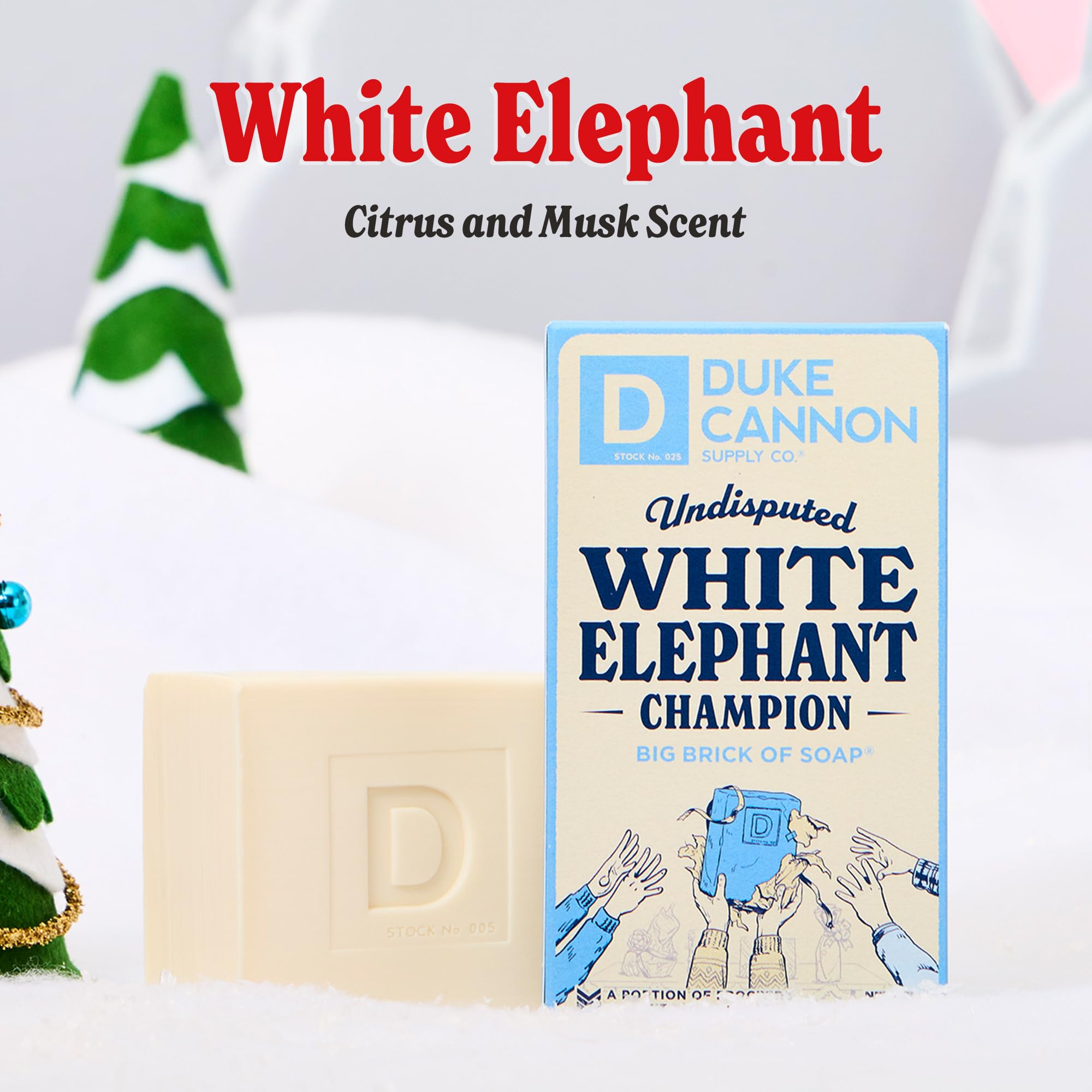 Duke Cannon Big Brick of Soap Holiday 4-Pack for Men – 10 oz Each – Long-Lasting Triple-Milled Bar Soaps in Holiday Scents