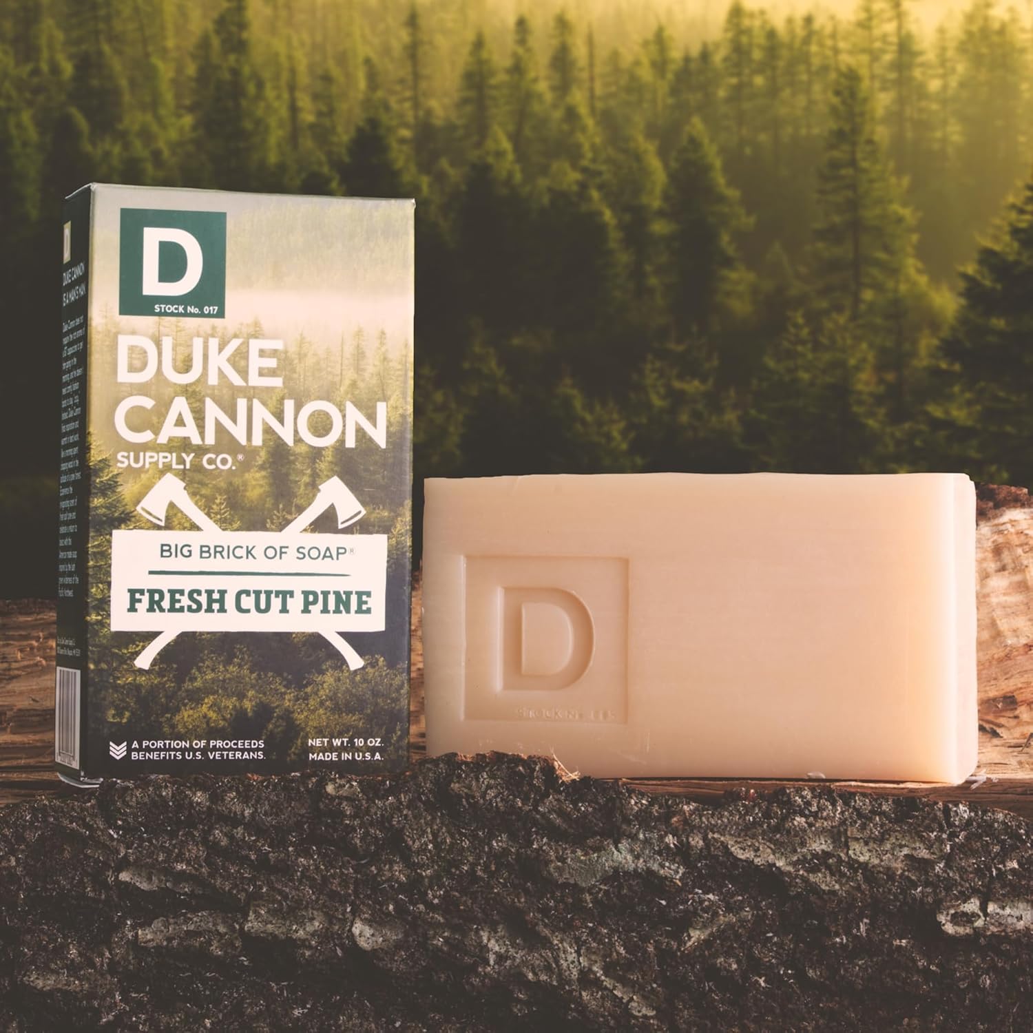Duke Cannon Big Brick Soap for Men – Fresh Cut Pine, Extra Large 10 oz Bars (3-Pack) | Paraben-Free
