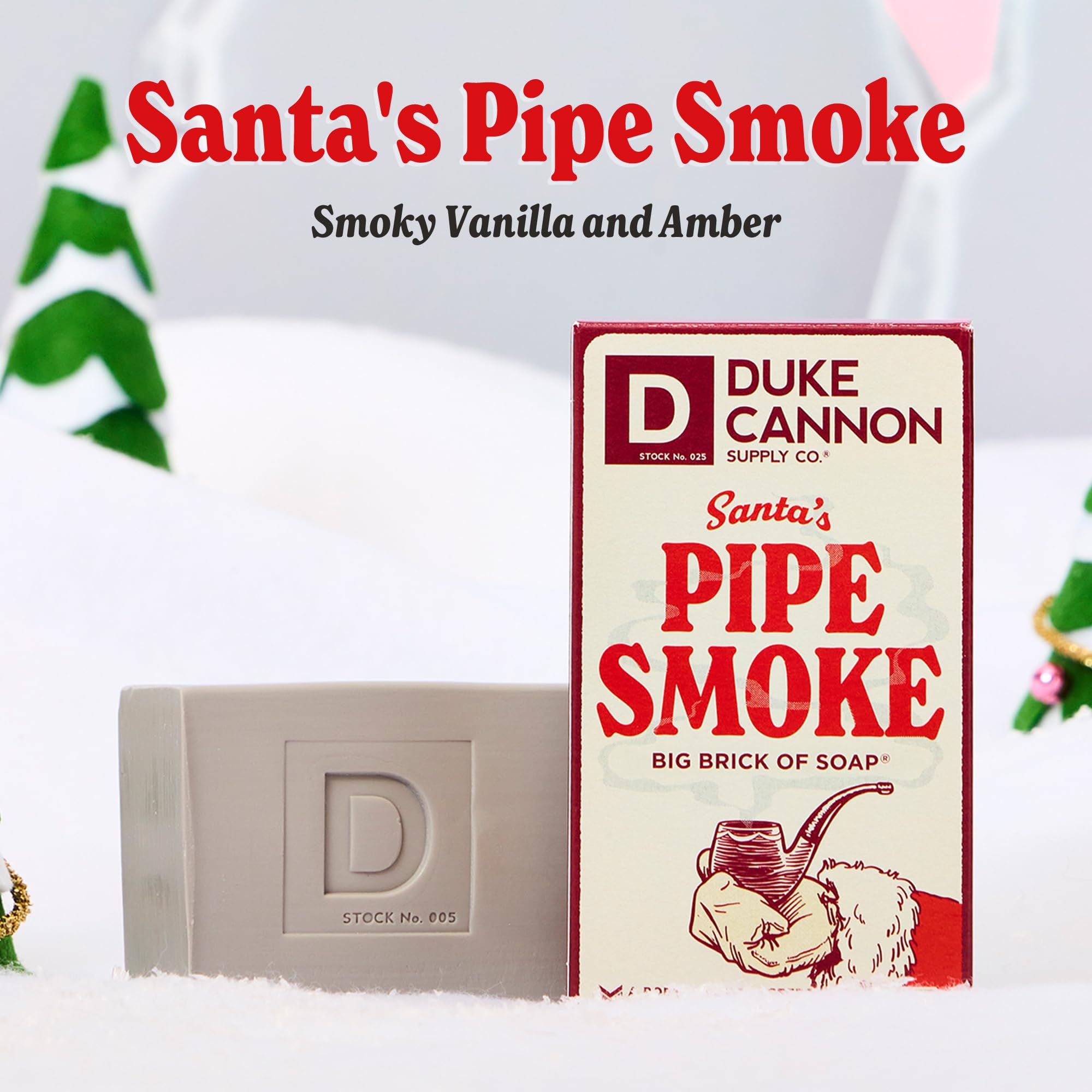 Duke Cannon Big Brick of Soap Holiday 4-Pack for Men – 10 oz Each – Long-Lasting Triple-Milled Bar Soaps in Holiday Scents