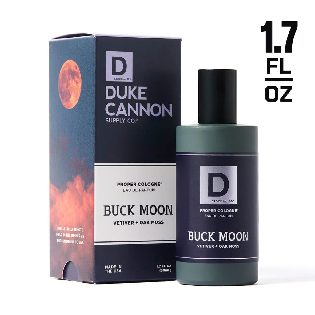 Duke Cannon Proper Cologne Buck Moon – Lime & Vetiver, Men’s Eau de Parfum 1.7 fl oz