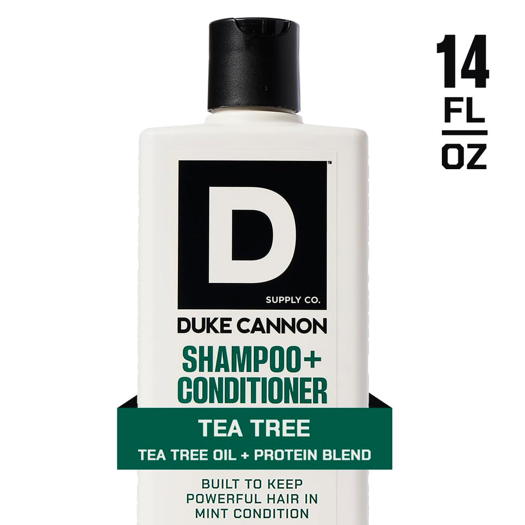 Duke Cannon 2-in-1 Tea Tree Hair Wash & Sawtooth Body Wash Bundle – Masculine Scent