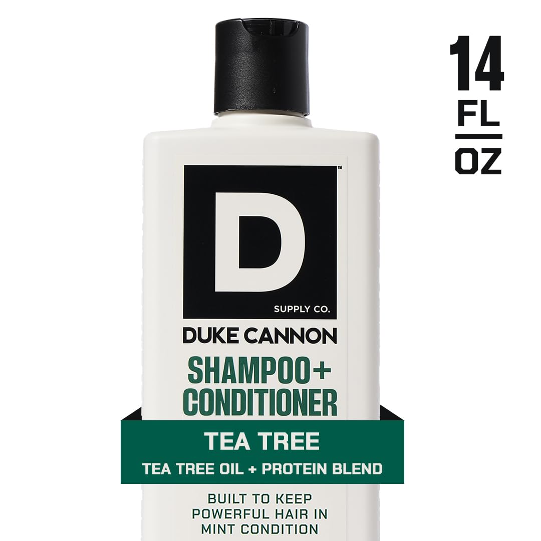 Duke Cannon 2-in-1 Tea Tree Hair Wash & Sawtooth Body Wash Bundle – Masculine Scent