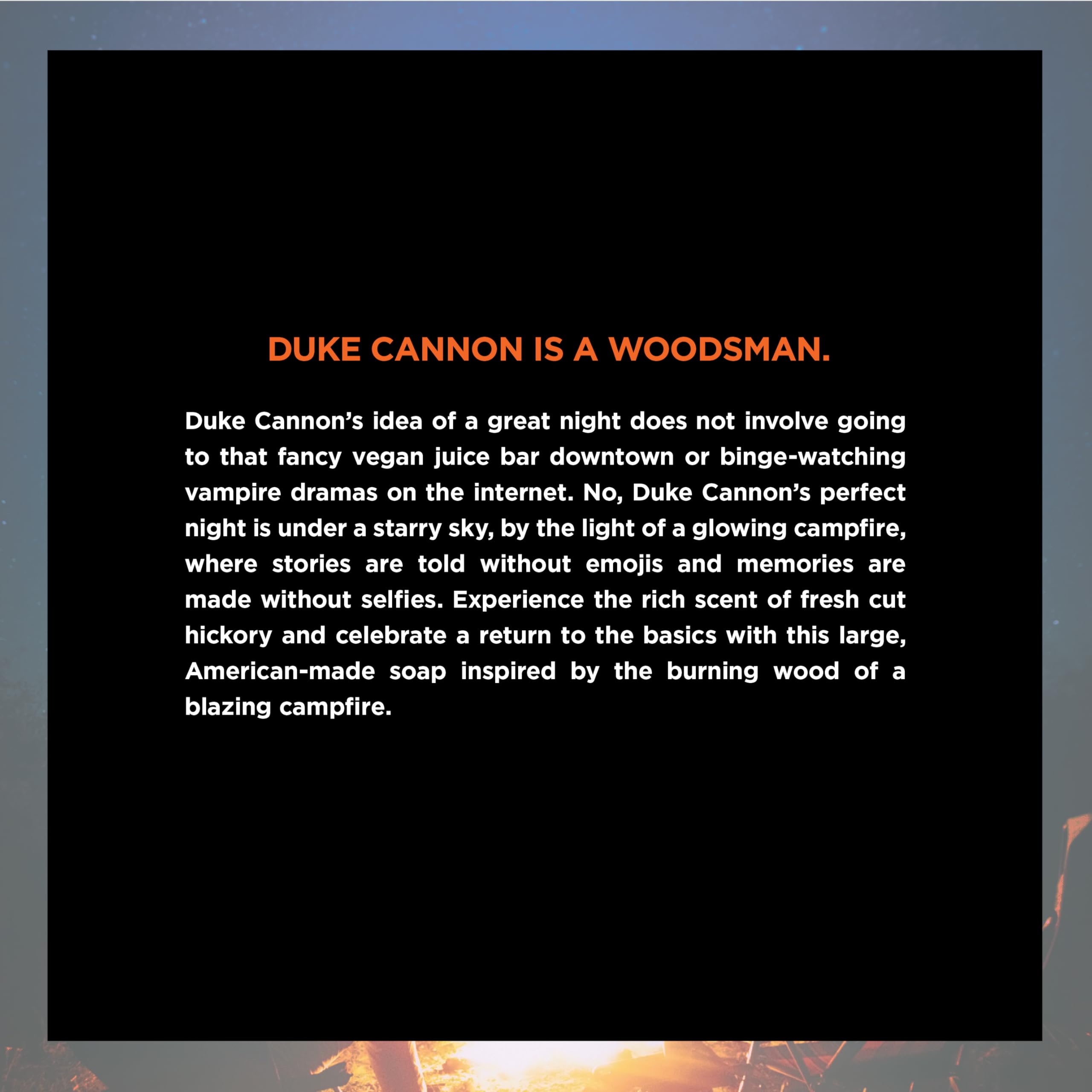 Duke Cannon Big Brick Campfire Soap – 10 oz Triple Milled Bar (6 Pack)