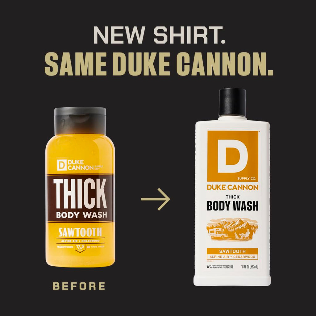 Duke Cannon 2-in-1 Tea Tree Hair Wash & Sawtooth Body Wash Bundle – Masculine Scent