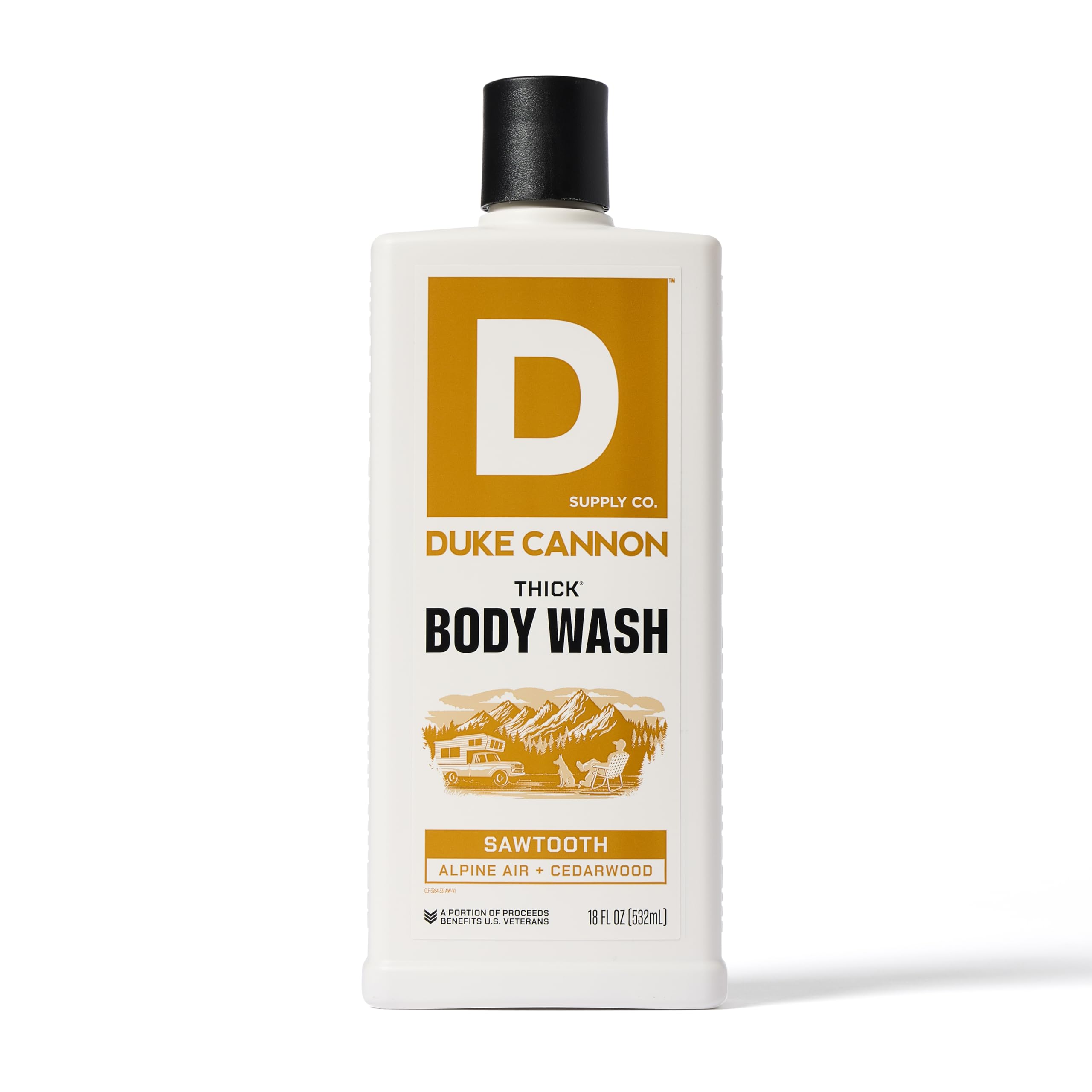 Duke Cannon Thick High Viscosity Body Wash – 3X Thicker, 18oz (Sawtooth, Midnight Swim & Bourbon)