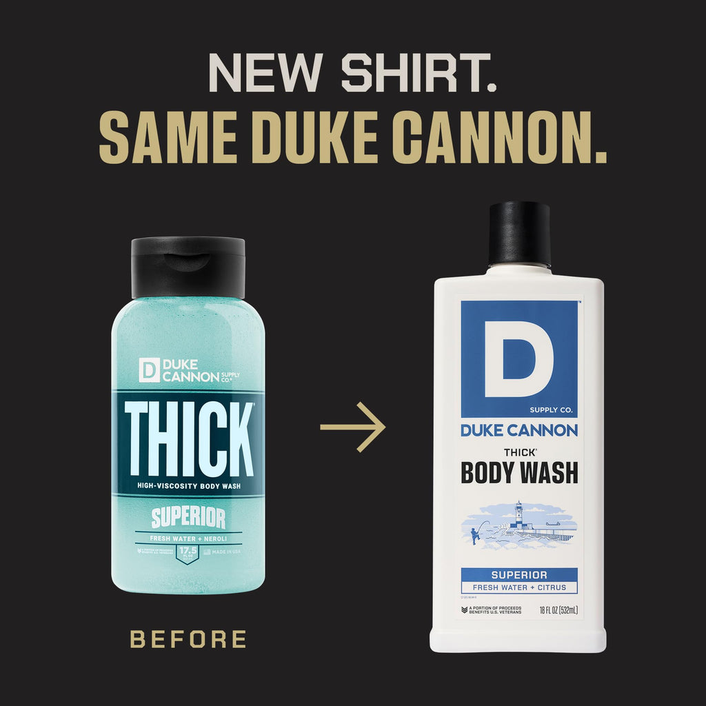 Duke Cannon Thick Body Wash – Superior Men’s Premium Body Wash, Deep Clean, 18oz, Sulfate-Free, Moisturizing Formula (3 Pack)
