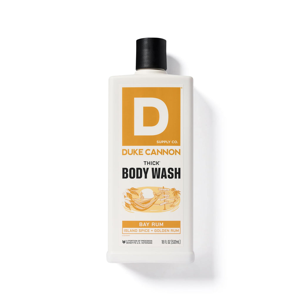 Duke Cannon THICK High-Viscosity Body Wash for Men – Bay Rum with Minerals & Aloe, Paraben-Free, 17.5 oz (Pack of 3)