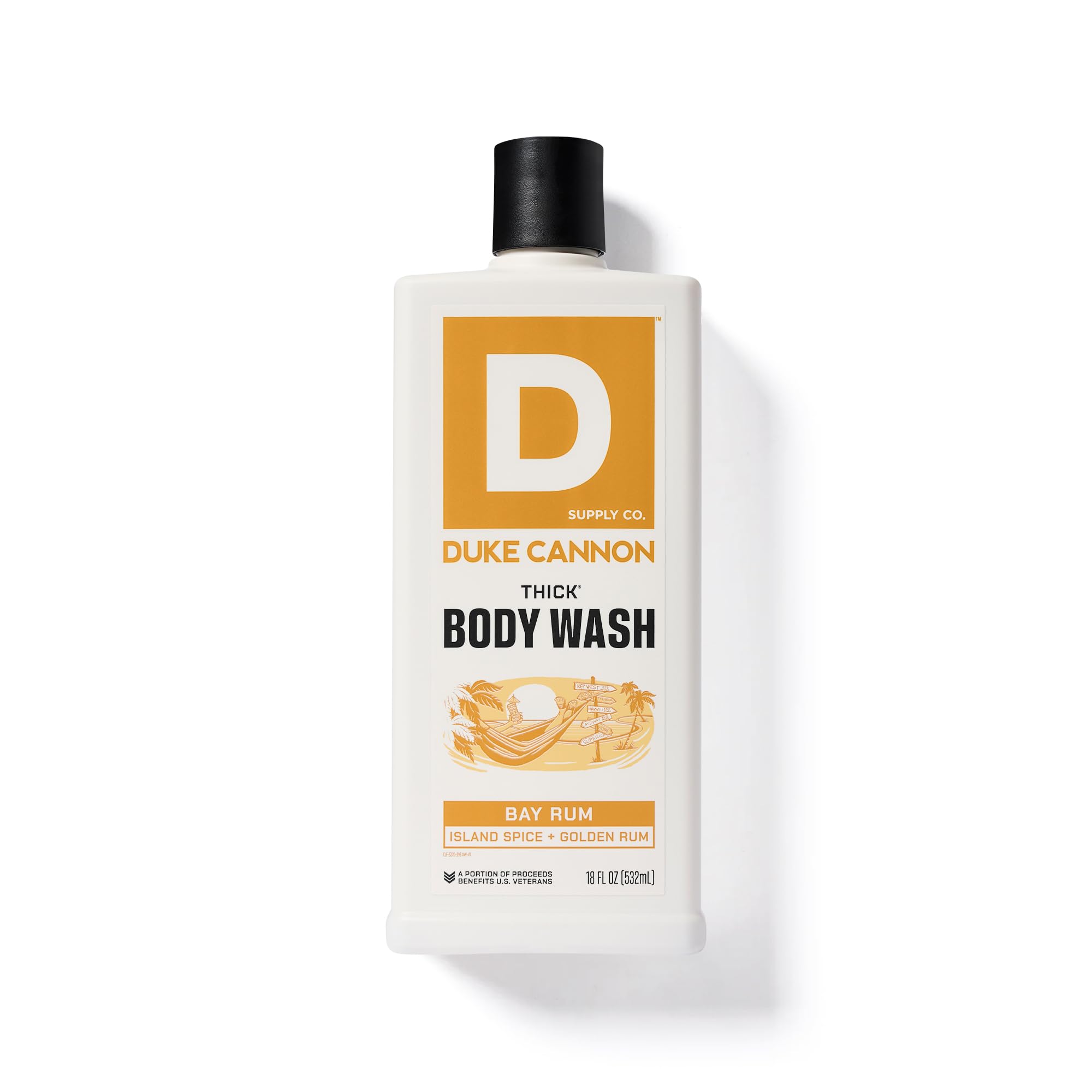 Duke Cannon THICK High-Viscosity Body Wash for Men – Bay Rum with Minerals & Aloe, Paraben-Free, 17.5 oz (Pack of 3)