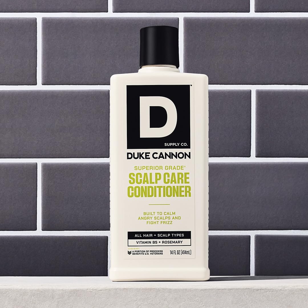 Duke Cannon Superior Grade Scalp Care Conditioner for Men, 14 oz – Vitamin B5 Hydration, Rosemary & Arnica