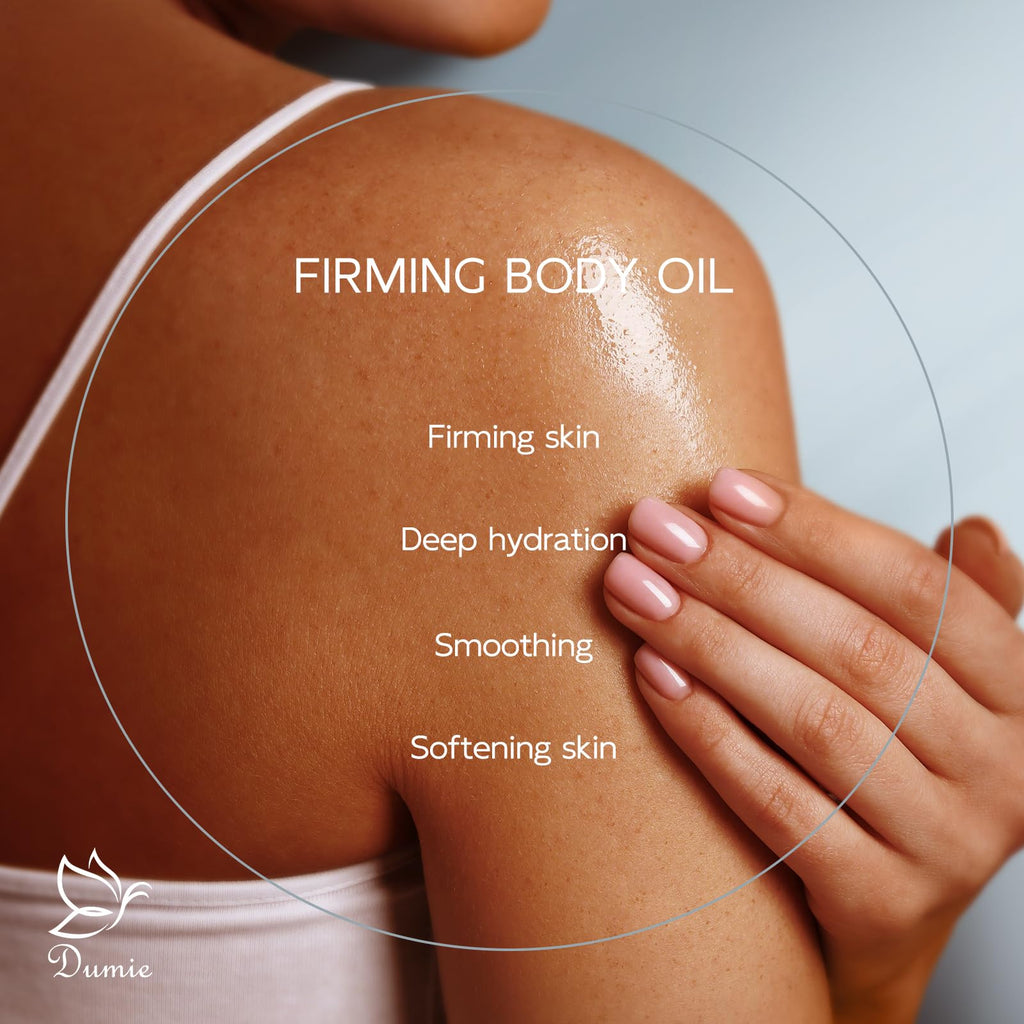 Dumie Body Firming Oil – Hydrate, Tighten & Nourish Dry Skin (3.38 fl oz)