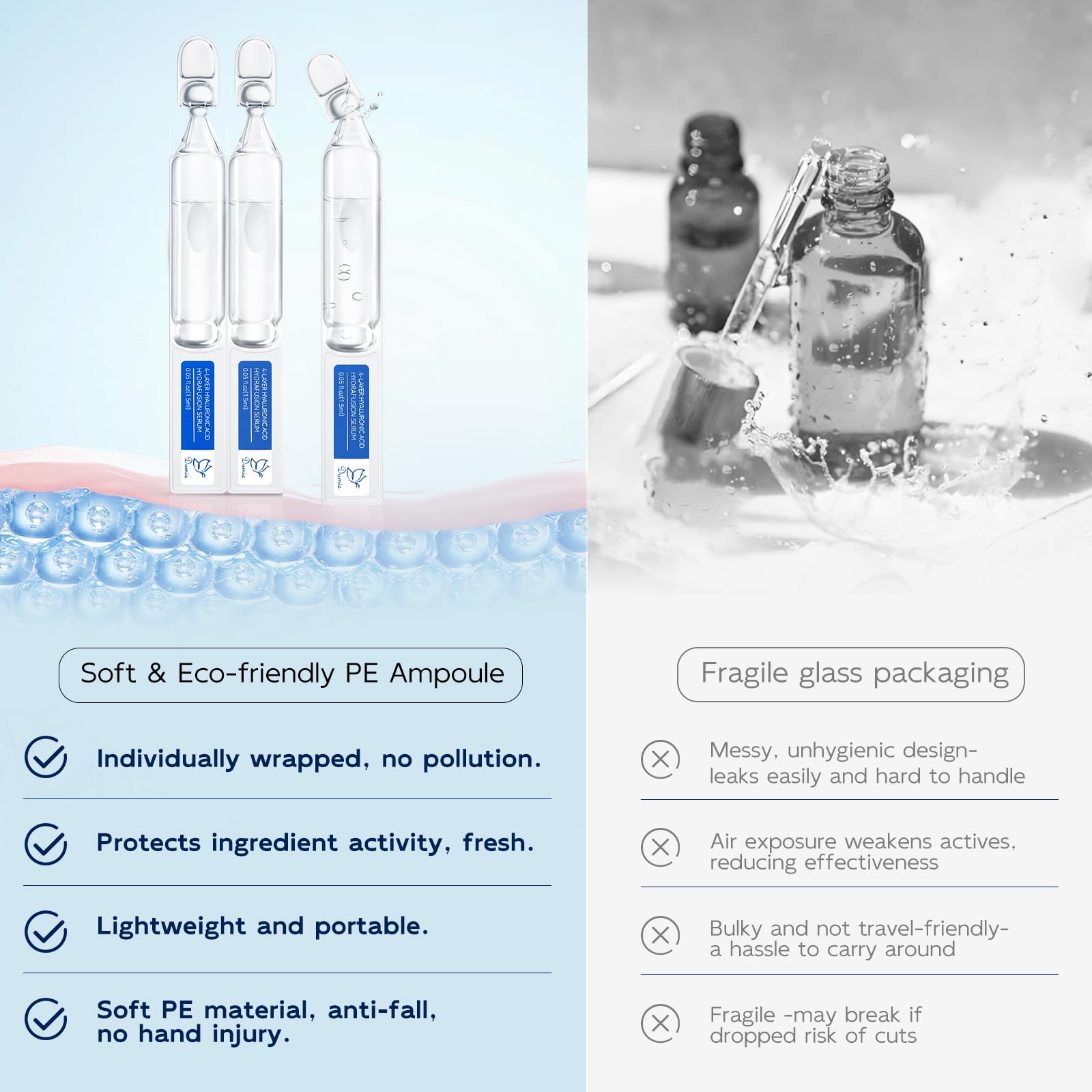 Dumie 3% Hyaluronic Acid Serum – 4-HA Hydration with Ceramide NP & Acetyl Hexapeptide-8