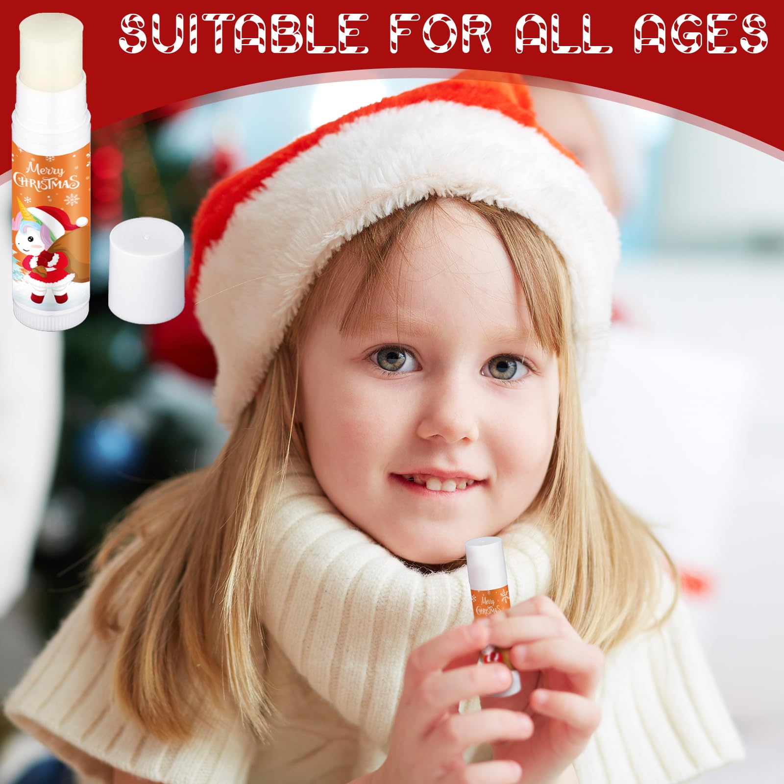 Dunzy 100 Pack Christmas Lip Balm Gifts – Bulk Stocking Stuffers & Gift Ideas