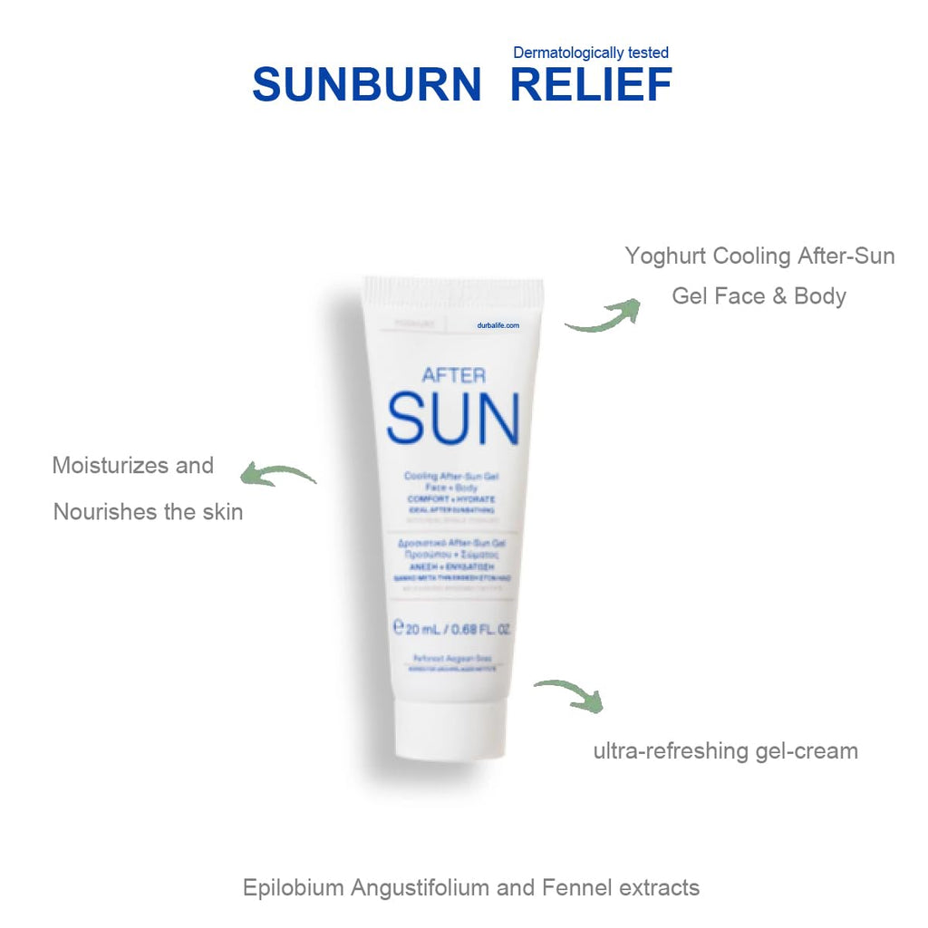 DurbaLife Sunburn Relief Bundle: Aloe First 16.9 oz + Cooling After Sun Gel (20 ml)