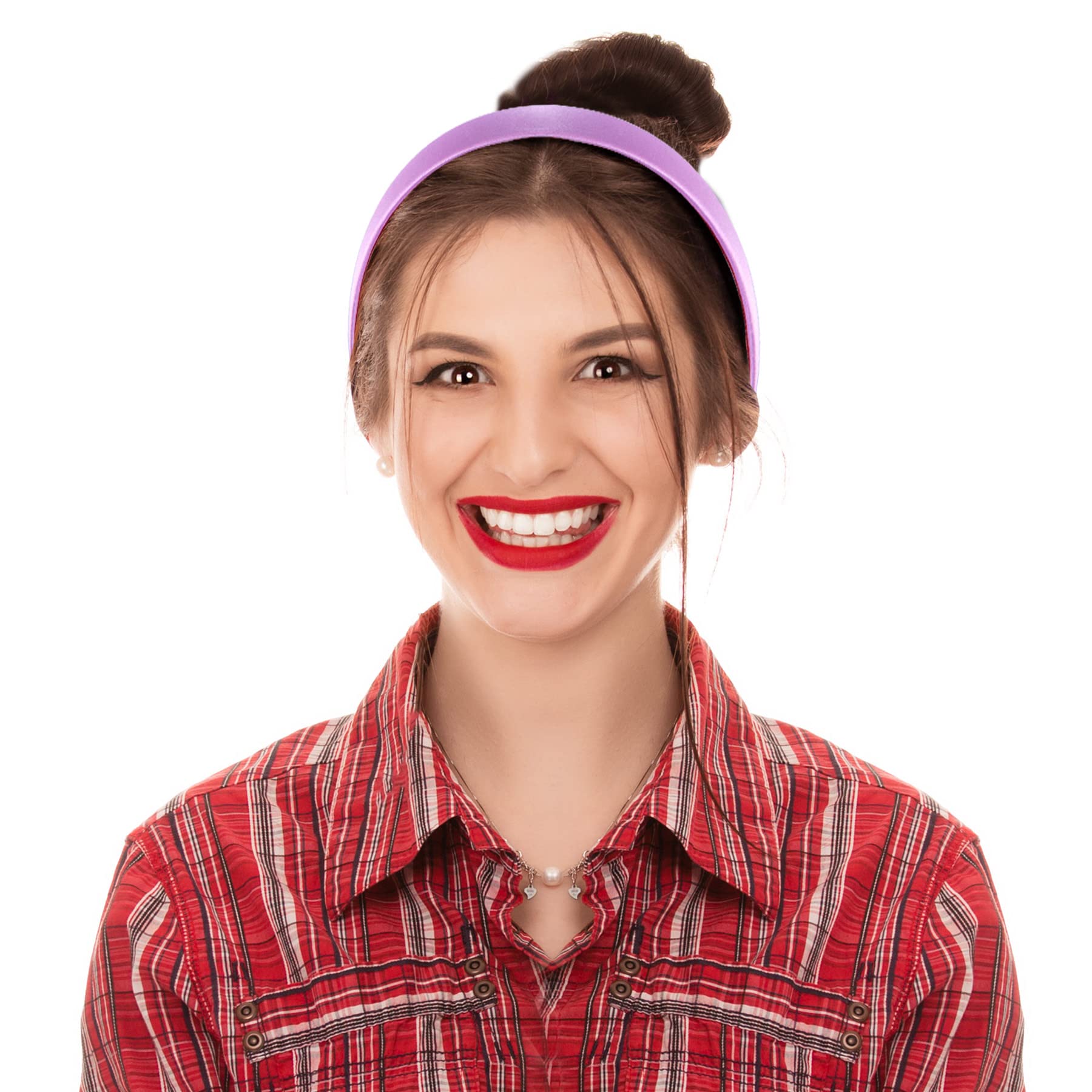 Duufin 30-Piece Satin Headbands | 1-Inch Colorful DIY Hair Accessories for Girls & Women
