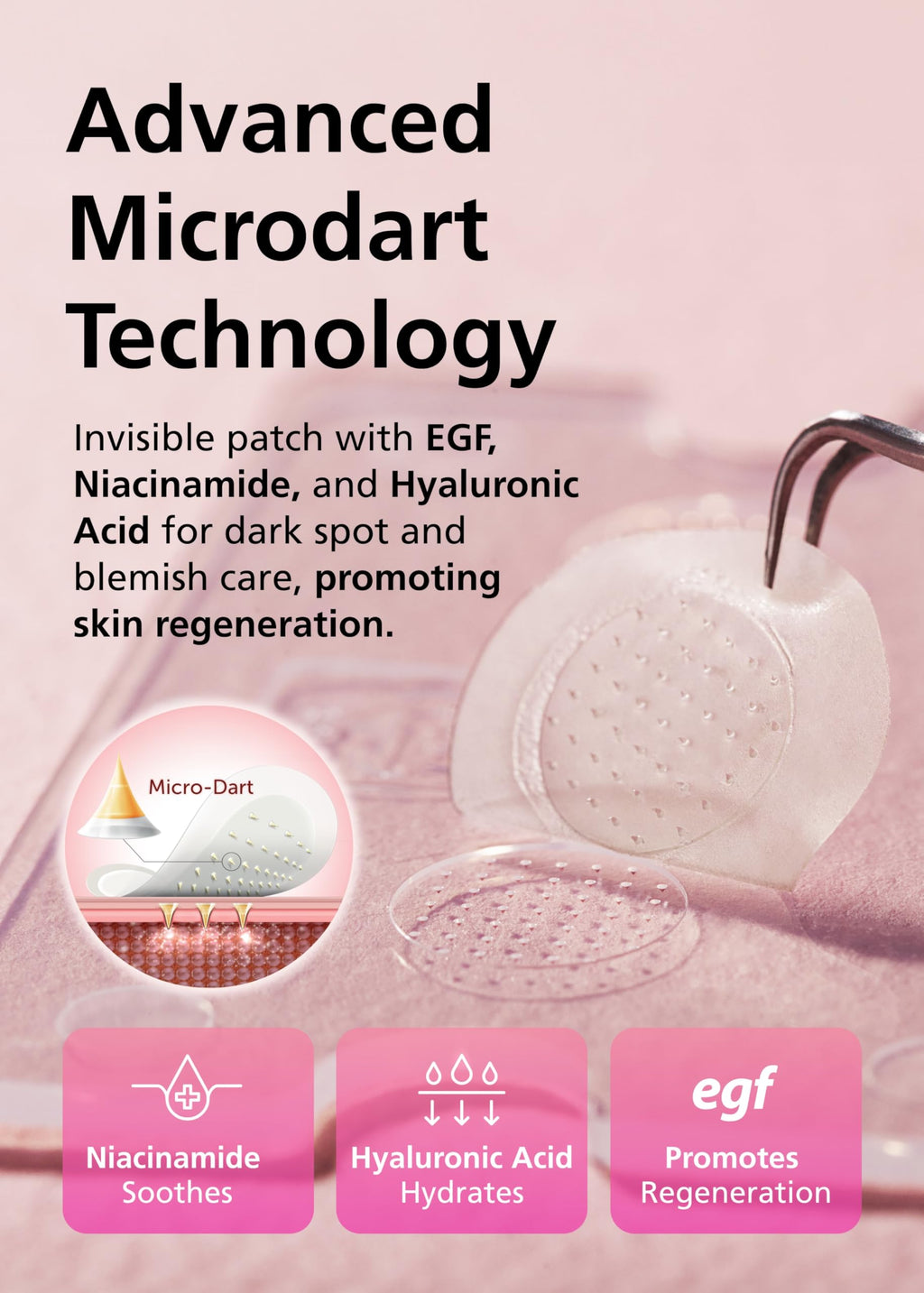 DWEasyDerm Easyderm Real Calming Patch Pimple Patches – Niacinamide, Hyaluronic Acid, EGF | 18 Patches
