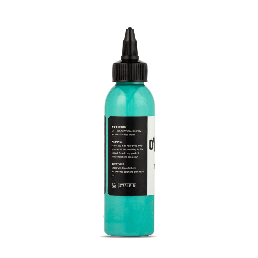 Dynamic Color Co Turquoise Tattoo Ink — 1 oz Bottle, Long-Lasting, Vivid Color, Sterilized, Made in USA