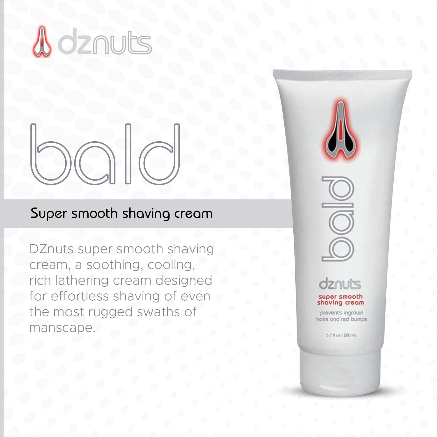 dznuts Pro Chamois Cream + Bald Super Smooth Shave Lotion – Prevents Razor Burns & Chafing