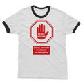 Do Not Disturb - Red Print Adult Ringer T-Shirt