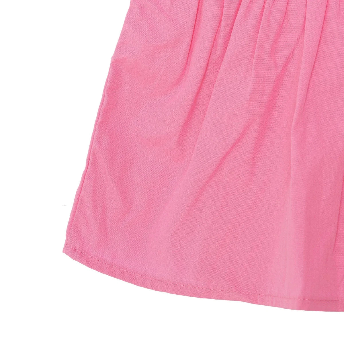 HelloBaby Floral Print Crew Neck Short Sleeve Baby Dress (6-9 Months to 4-5 Years) - Pink