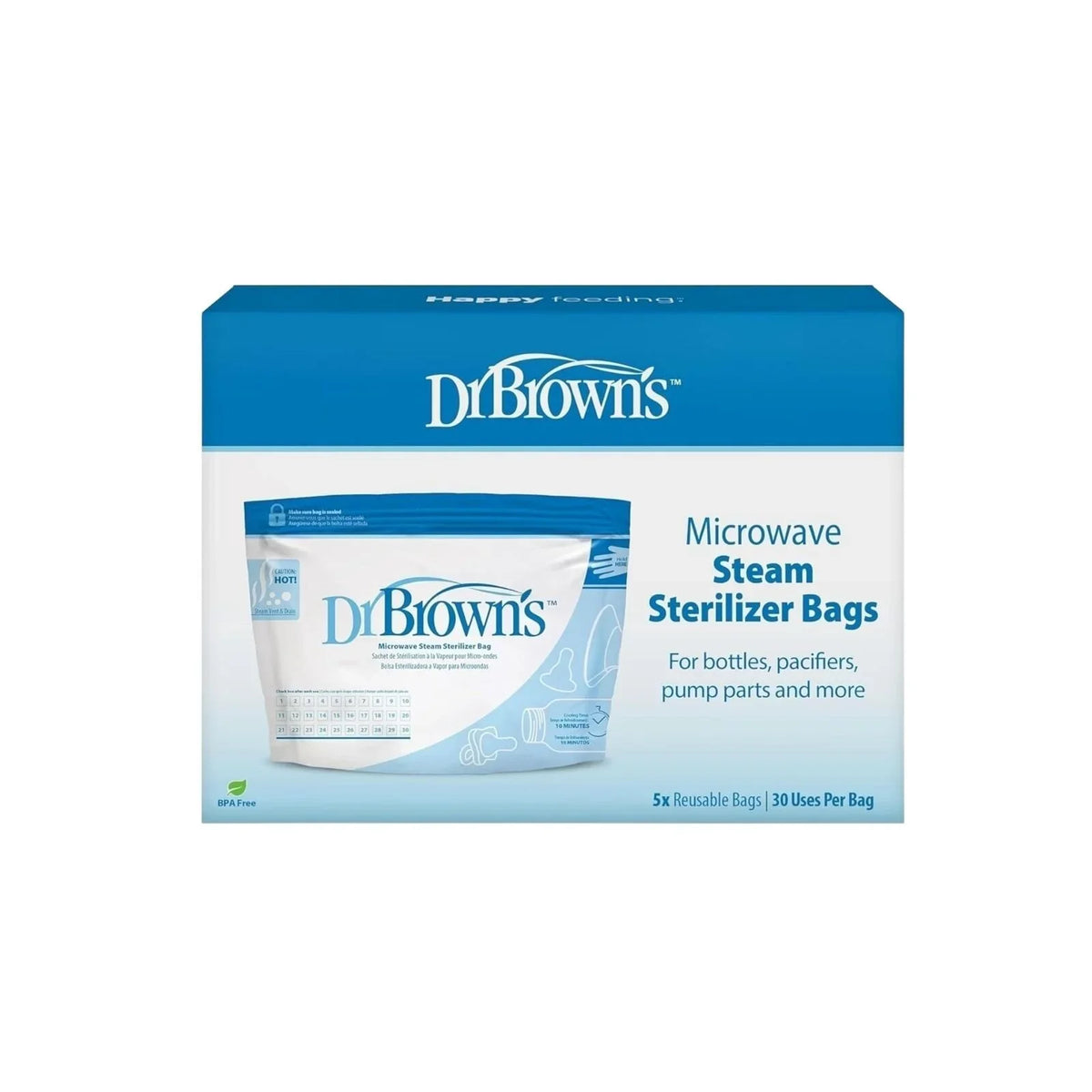 Dr. Brown's Microwave Steam Steriliser Bags 5 pcs