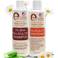 e70 Folliculitis Treatment Shampoo & Conditioner – 3% BHA, Aloe Vera & Tea Tree Oil (8 fl oz) – Made in USA