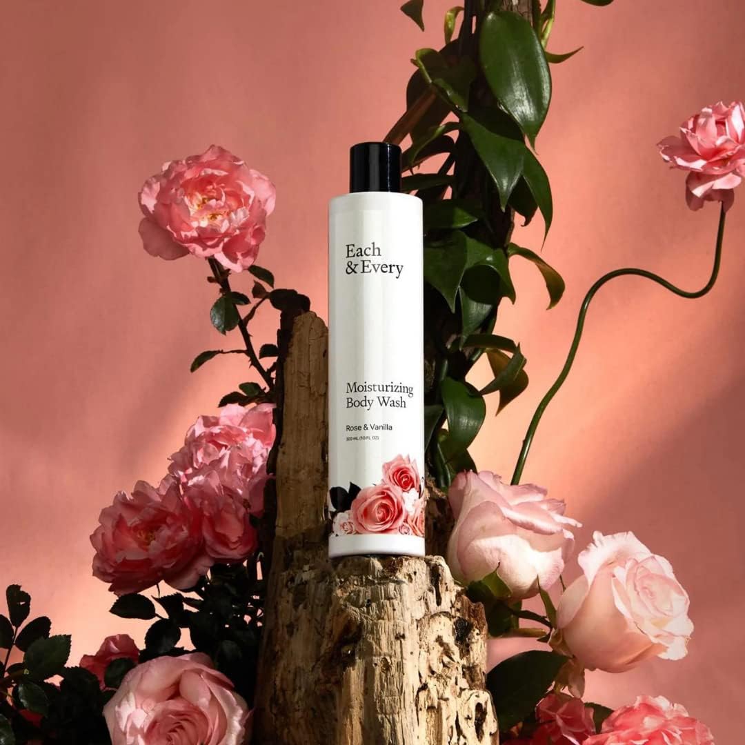 Each & Every Sensitive Skin Body Wash – Rose & Vanilla | Moisturizing, All-Natural, Recyclable Packaging
