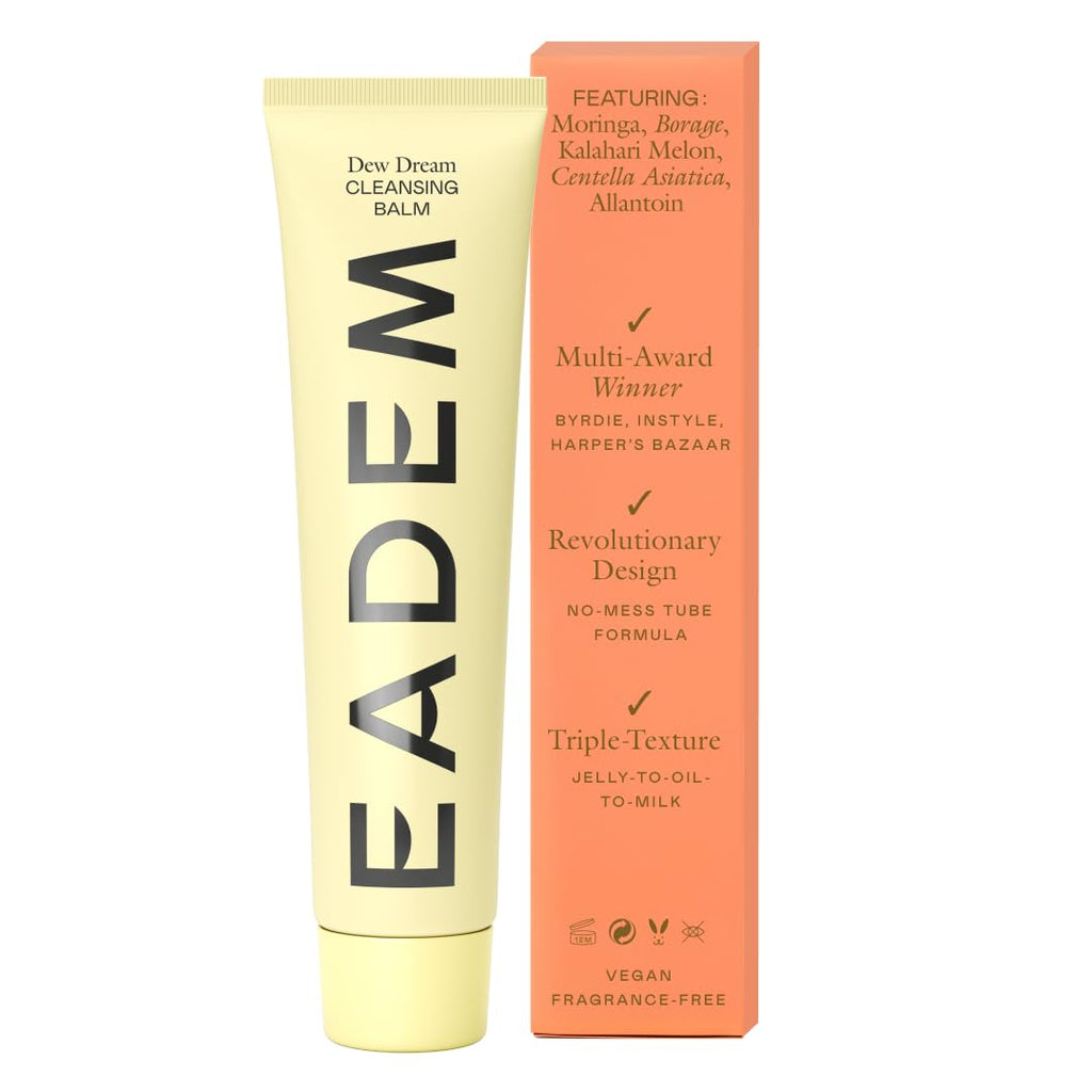 EADEM Dew Dream Hydrating Cleansing Balm & Makeup Remover – Moringa, Tiger Grass, 3.4 oz
