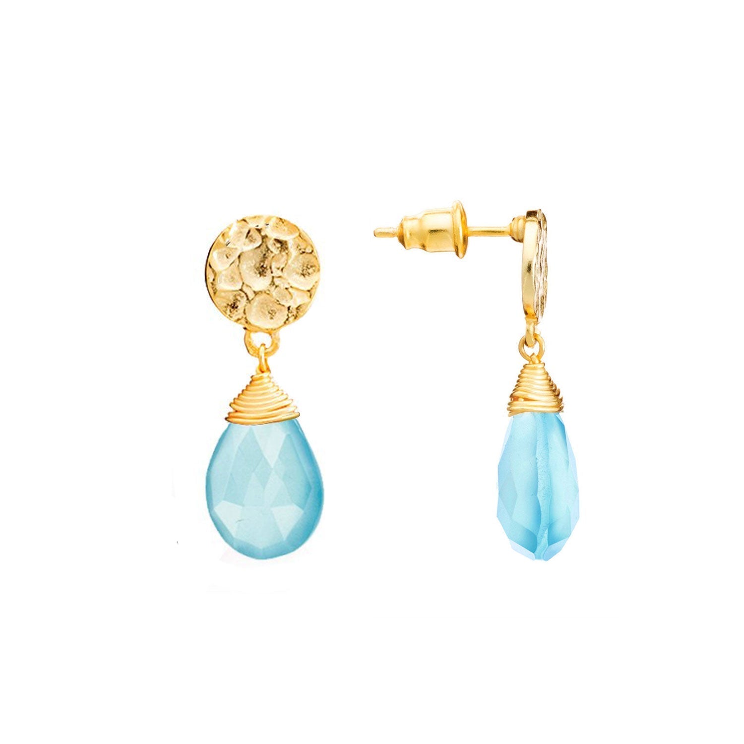 Athena Kate Large Drop Earrings Pariba Onyx