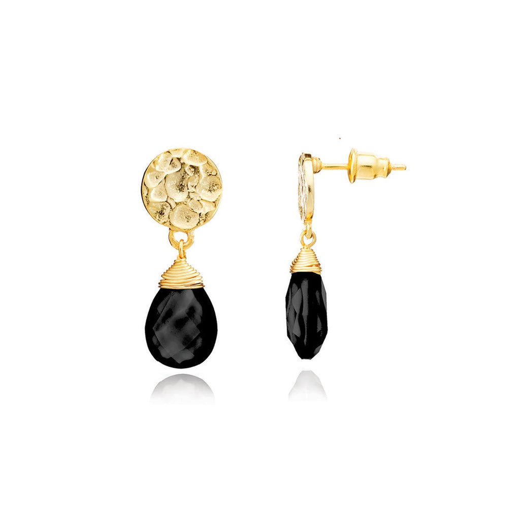 Classic Athena Kate Drop Earrings: Black Onyx