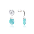 Classic Athena Kate Drop Earrings: Silver Aqua Pariba Onyx