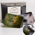 Earth & Home Rock Soap Gift Set – Jade & Black Obsidian Gemstone Soaps (2) with Natural Ingredients