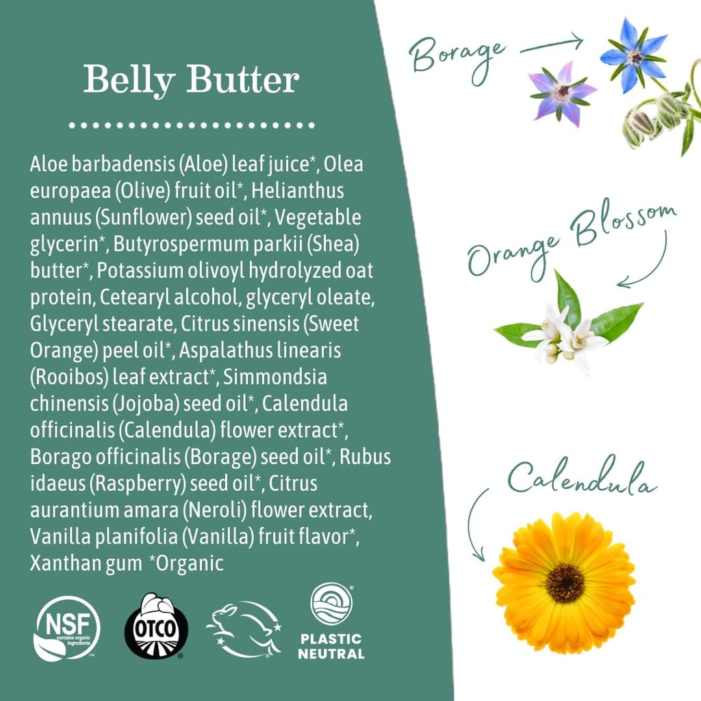 Earth Mama Belly Butter – Fragrance-Free Maternity Moisturizer (8 oz) 2-Pack