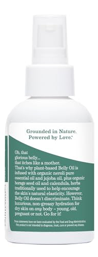 Earth Mama Belly Oil for Dry Skin – Calendula Moisturizer for Pregnancy & Postpartum | 4 fl oz (3-Pack)