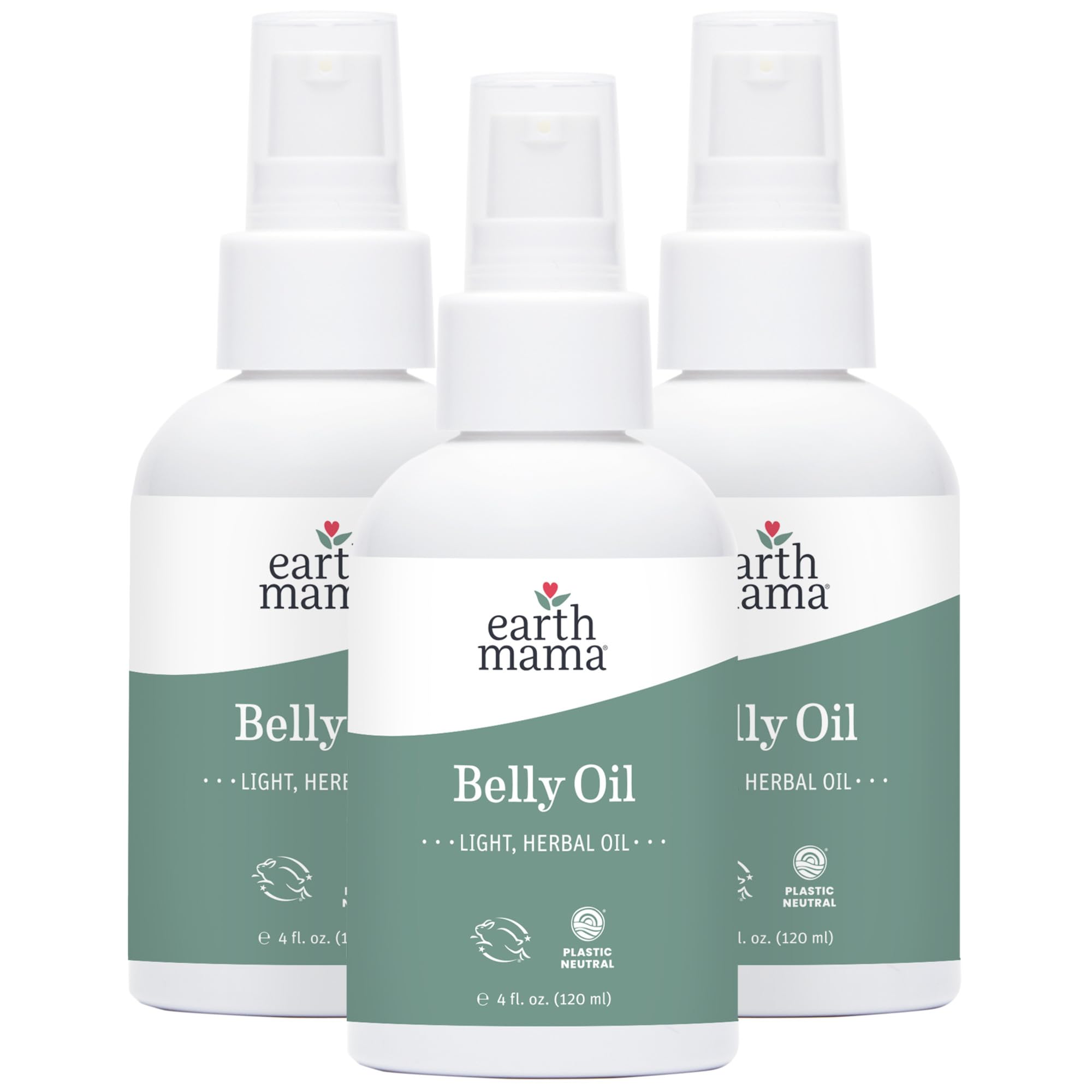 Earth Mama Belly Oil for Dry Skin – Calendula Moisturizer for Pregnancy & Postpartum | 4 fl oz (3-Pack)