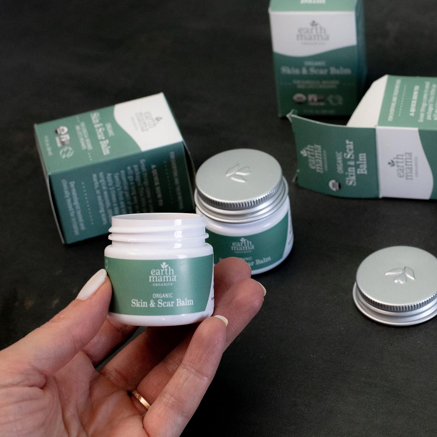 Earth Mama Organic Skin & Scar Balm | Postpartum Skin Care for Scar & Stretch Marks (2-Pack)