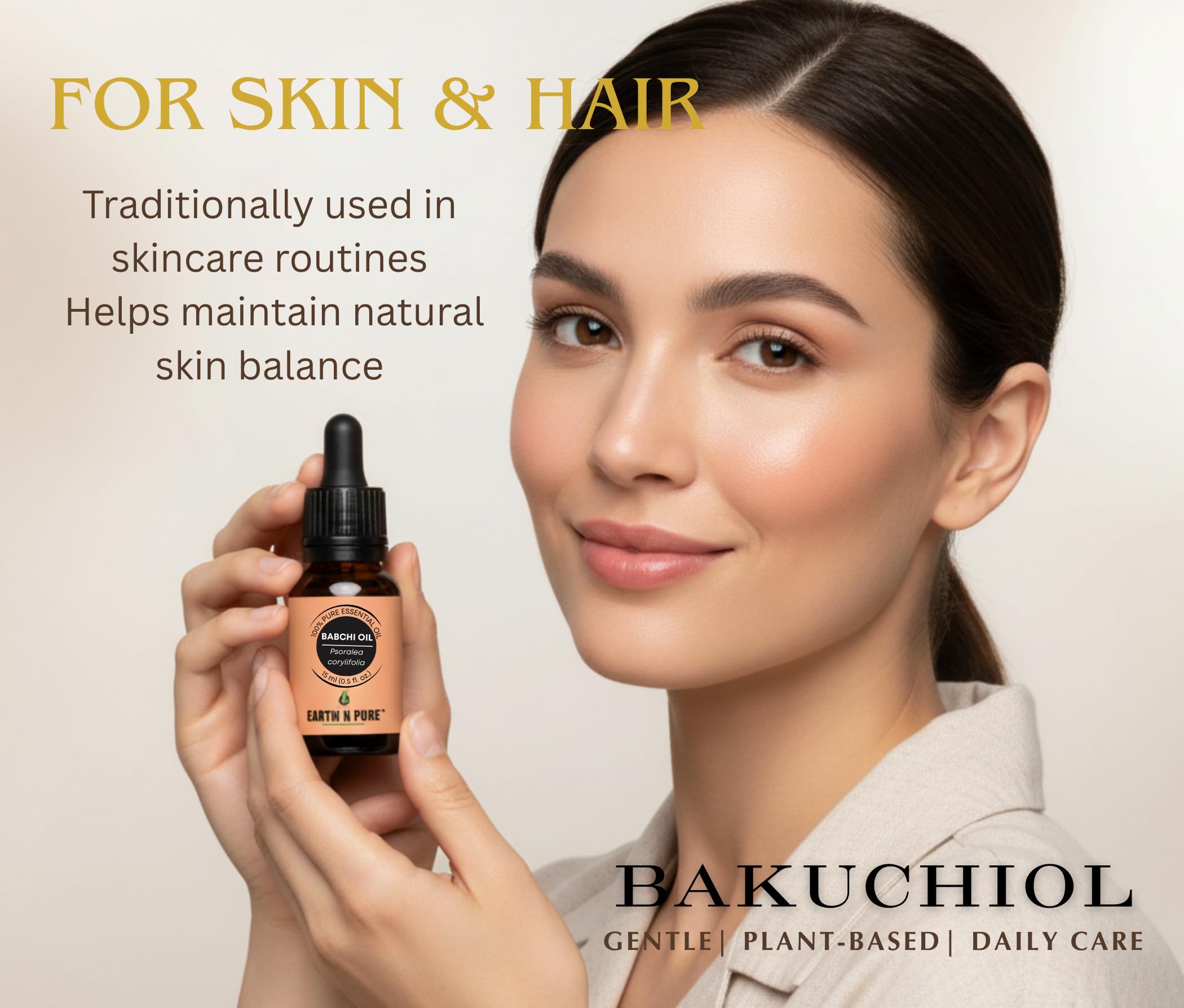 Earth N Pure Babchi Oil (Bakuchi Oil) – Cold-Pressed, Therapeutic Grade, 100 ml