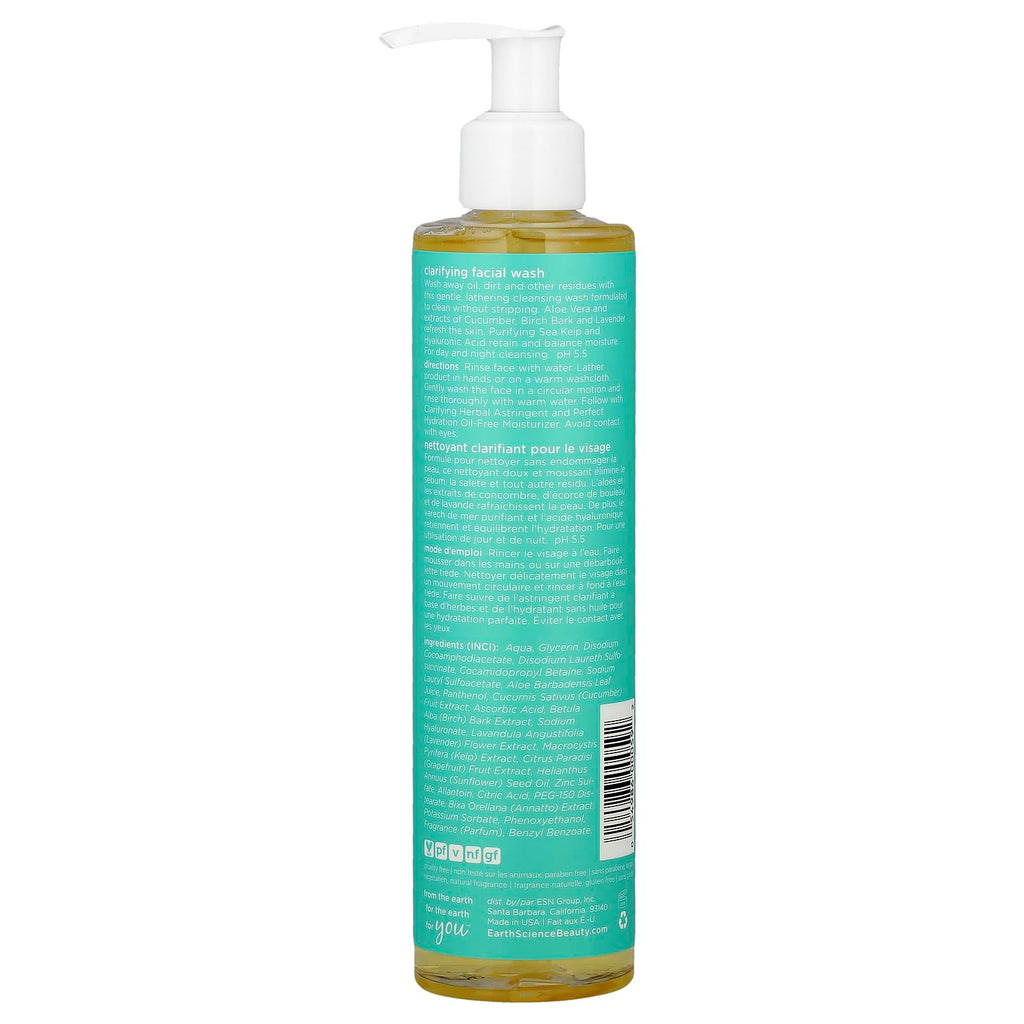 Earth Science Clarifying Facial Wash, 8 oz (2 Pack) – Gentle Daily Cleanser
