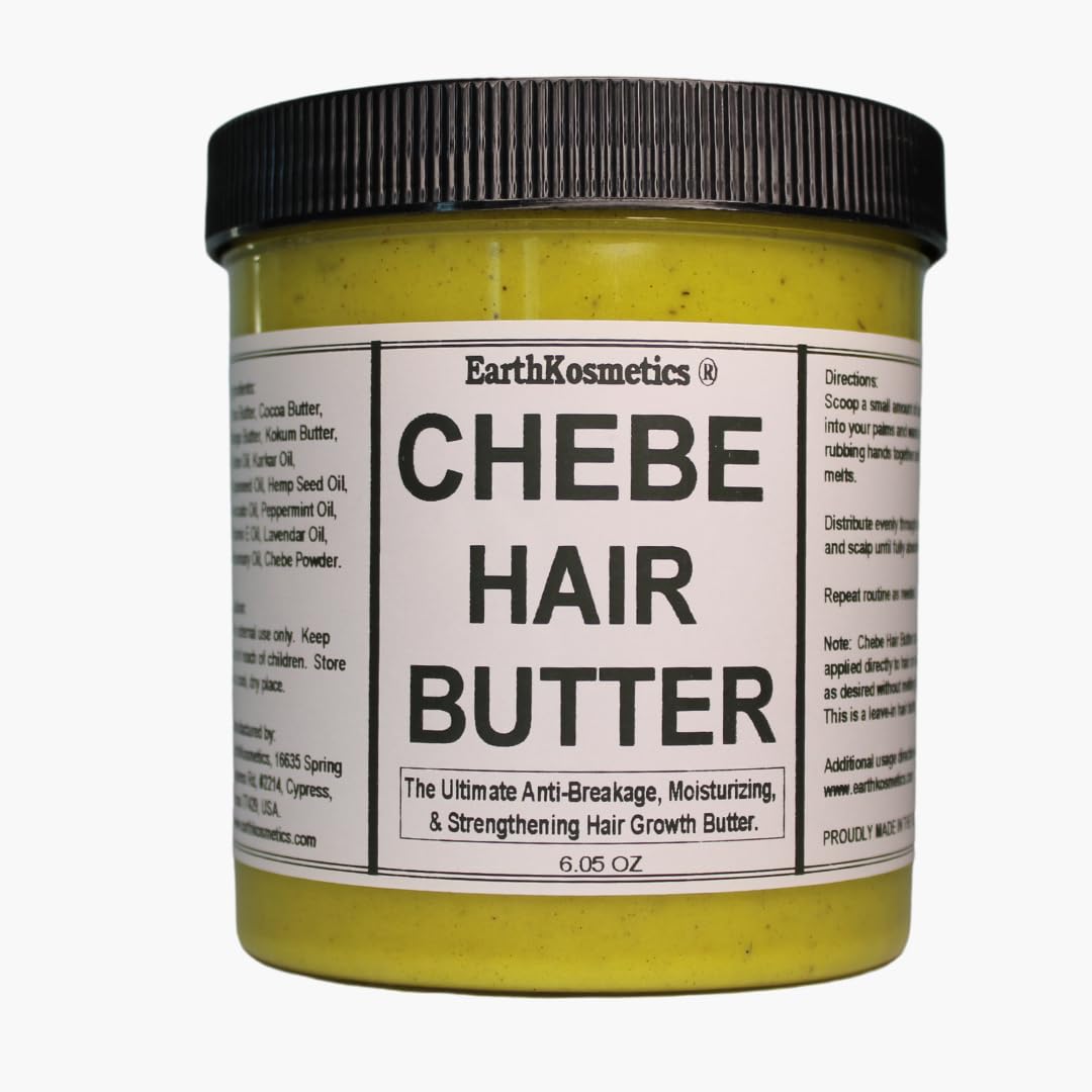 earthKosmetics Chebe Butter – Authentic Chebe Powder & Karkar Oil (6.05 oz)
