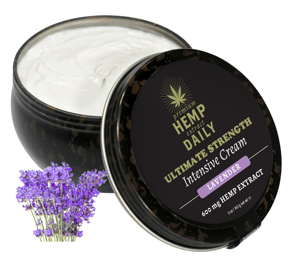 Earthly Body Premium Hemp Daily Ultimate Cream – Lightweight, Fast-Absorbing Moisturizer (Lavender) 5oz