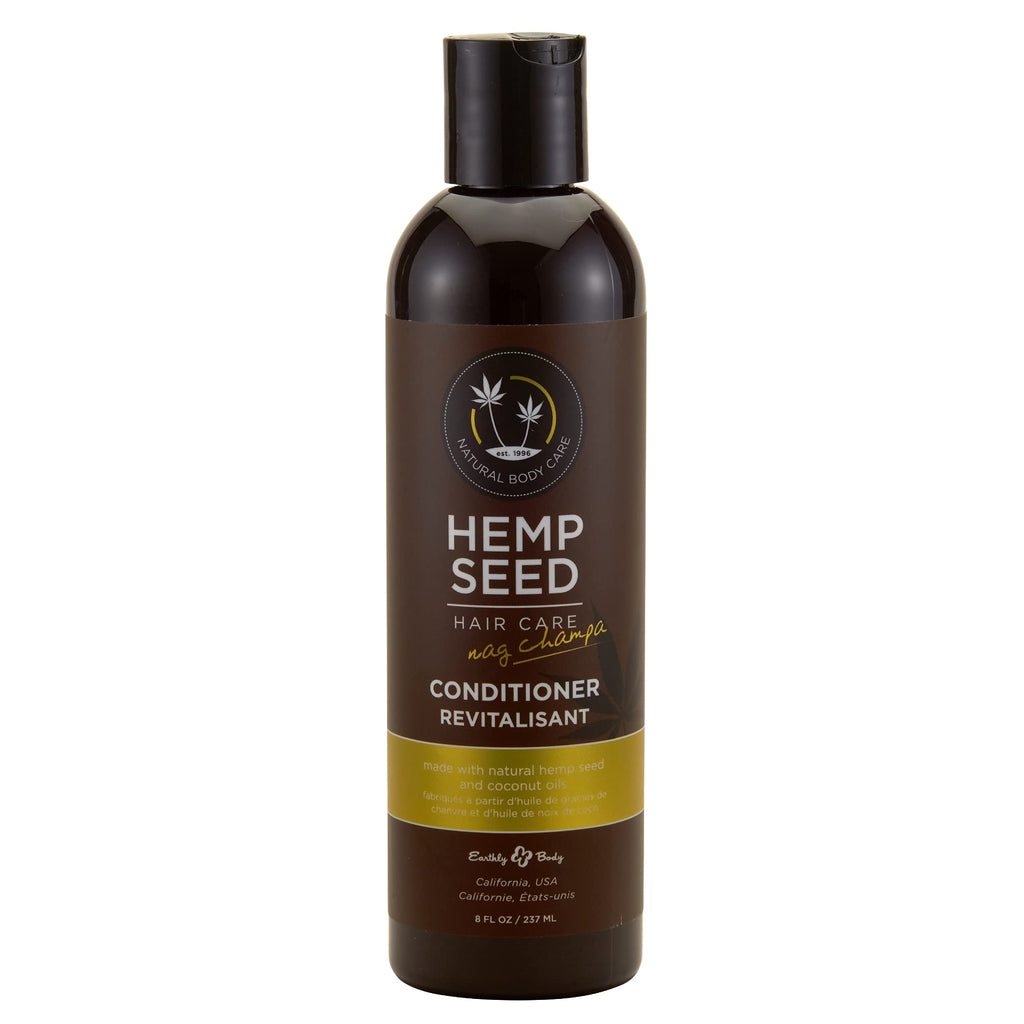 Earthly Body Hemp Seed Hair Care Conditioner, Nag Champa – 8 oz, Vegan & Cruelty-Free