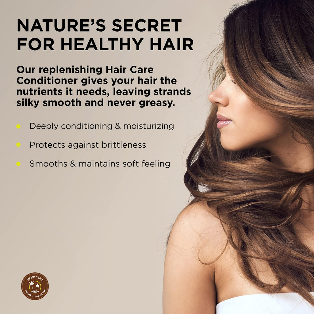 Earthly Body Hemp Seed Hair Care Conditioner, Nag Champa – 8 oz, Vegan & Cruelty-Free