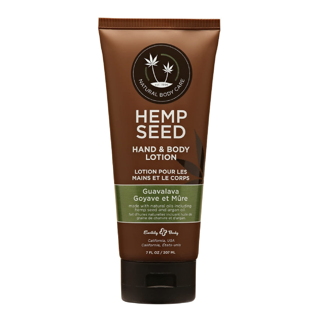 Earthly Body Hemp Seed Hand & Body Lotion – Guavalava Scent, 7 oz, Light Non-Greasy Hydration