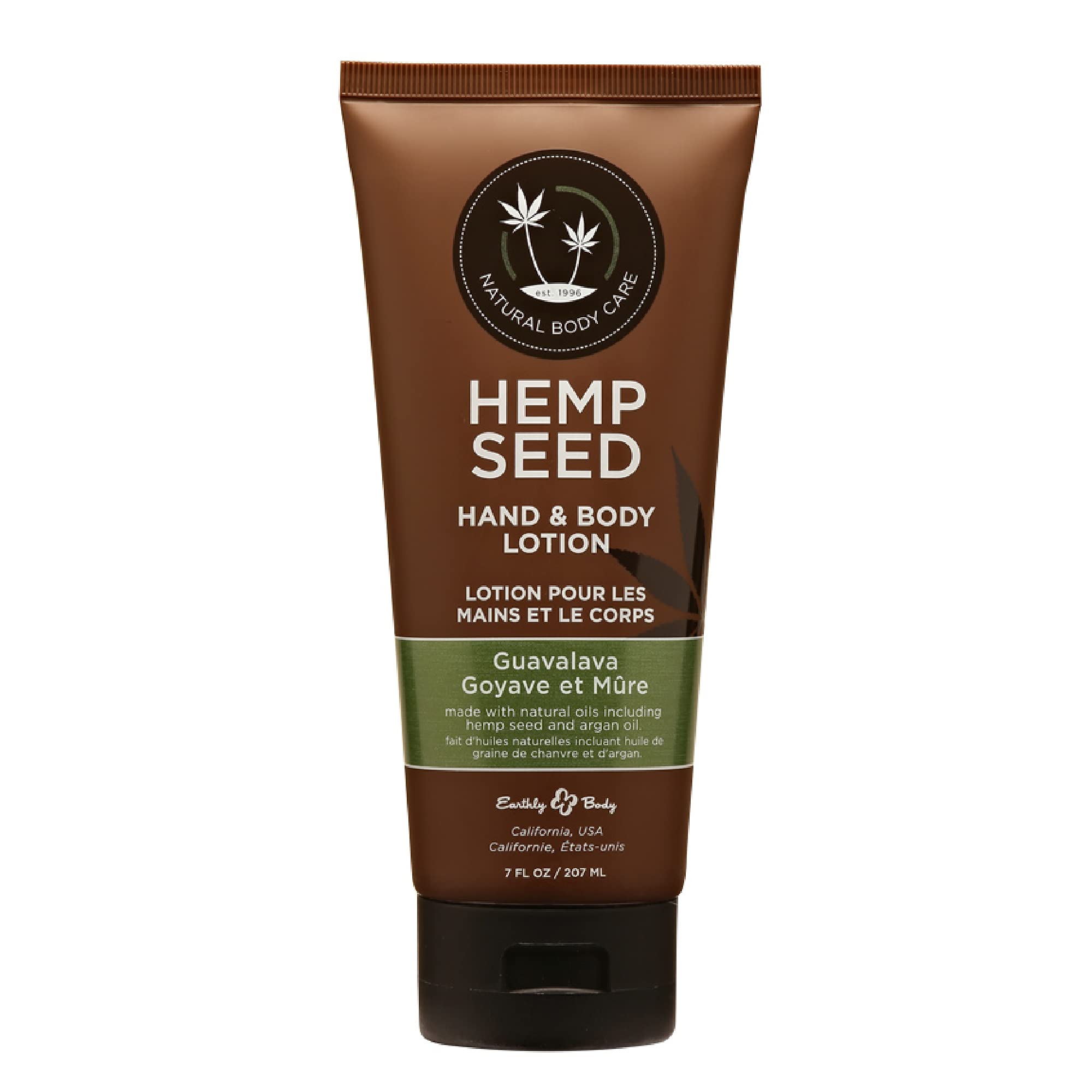 Earthly Body Hemp Seed Hand & Body Lotion – Guavalava Scent, 7 oz, Light Non-Greasy Hydration